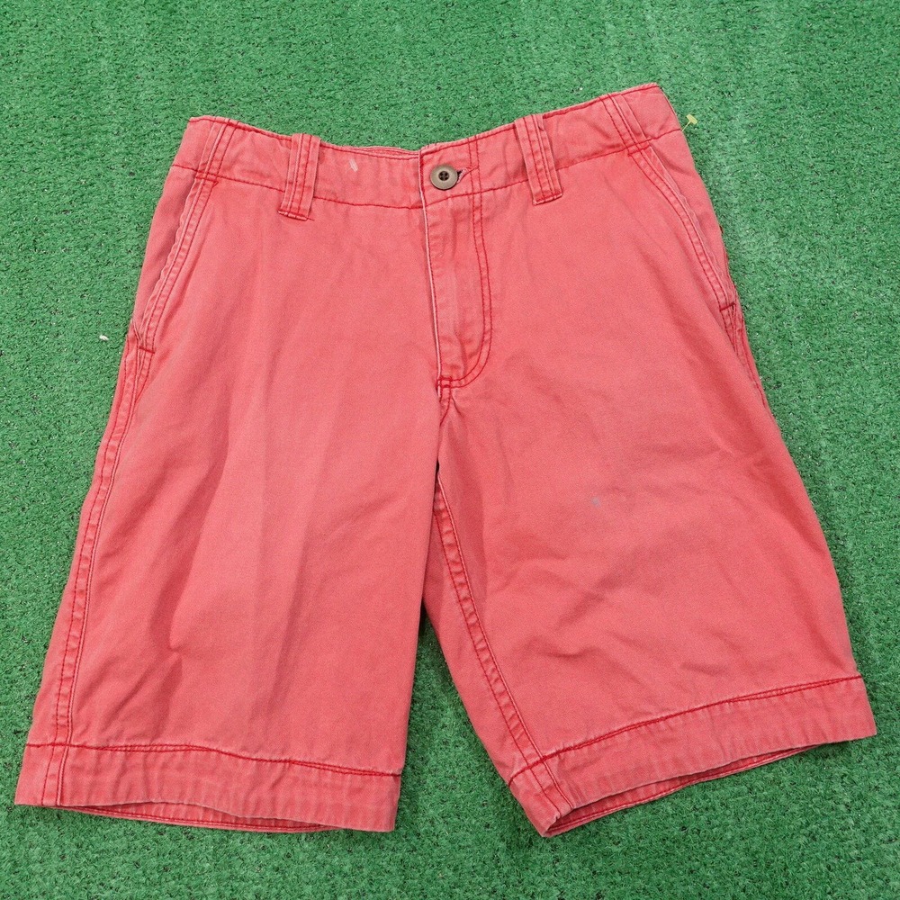 AEROPOSTALE FLAT FRONT RED CHINO‎ SHORTS MENS SIZE 27 **READ**